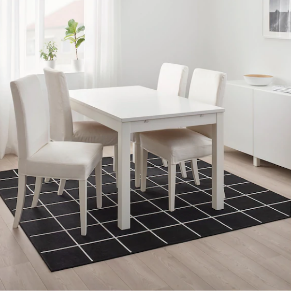 Dezyncle Svallerup, White Flat Weave Rug Ikea